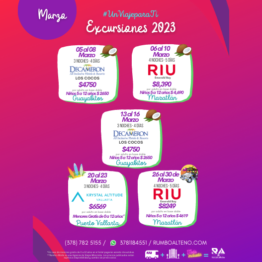 promociones marzo rumbo alteño